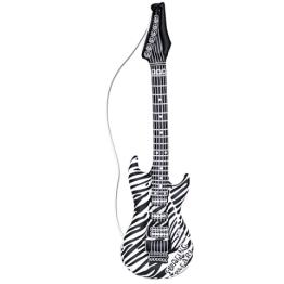 Guitarra inflável zebra preta e branca 107 cm C-1