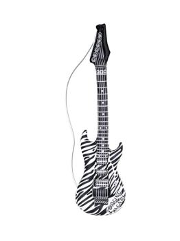 Guitarra inflável zebra preta e branca 107 cm C-1