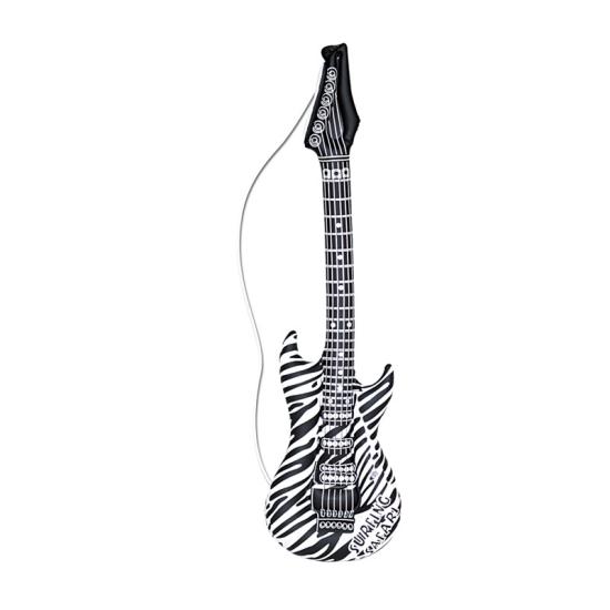 Guitarra inflável zebra preta e branca 107 cm C-1