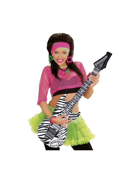 Guitarra inflável zebra preta e branca 107 cm C-1