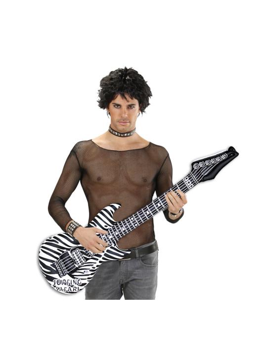Guitarra inflável zebra preta e branca 107 cm C-1