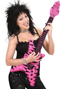 Guitarra Insuflável Animal Rosa 105 cm