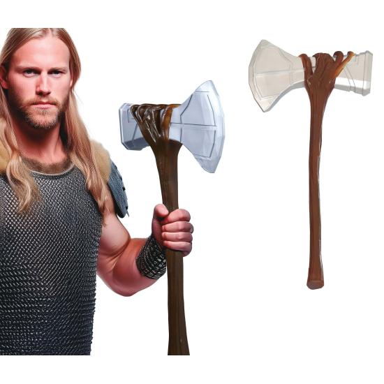 Machado Viking de 61 cm - Acessório de fantasia para fantasias épicas