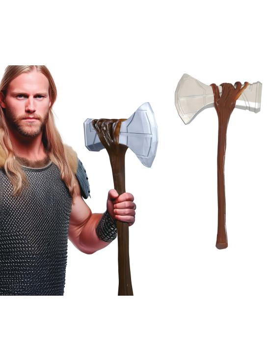 Machado Viking de 61 cm - Acessório de fantasia para fantasias épicas