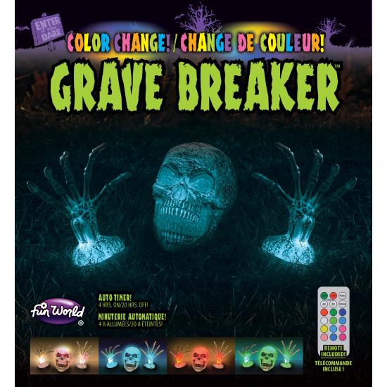 Esqueleto de LED com mudança de cor do Grave Breaker