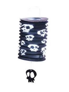 CRÂNIOS DE LANTERNA TUBULAR PRETA HALLOWEEN 16 CMS