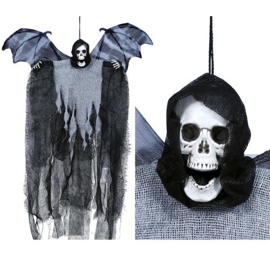 Boneca esqueleto de Halloween com asas 60 cm