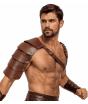 Ombreira de gladiador romano com efeito de couro marrom