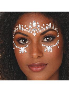 Joias faciais, cores sortidas, pacote com 100 unidades