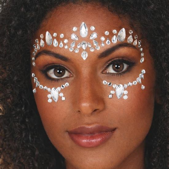 Joias faciais, cores sortidas, pacote com 100 unidades