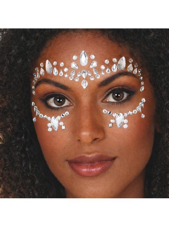 Joias faciais, cores sortidas, pacote com 100 unidades