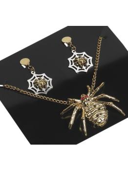 BRINCOS E PINGENTE DE ARANHA DO JOGO DE HALLOWEEN
