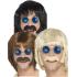 Kit de bigode e costeletas adesivas dos anos 70