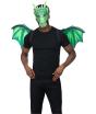 Kit dragão verde, com máscara e asas