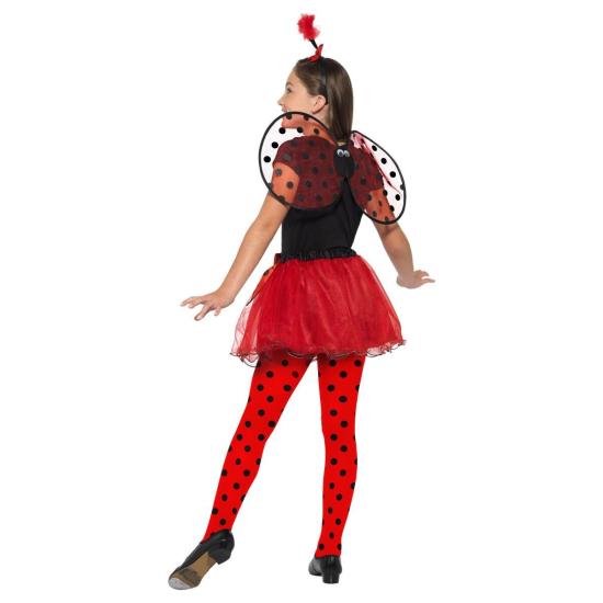 Kit Joaninha, Preto e Vermelho, com Tutu, Asas e Tiara