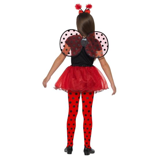 Kit Joaninha, Preto e Vermelho, com Tutu, Asas e Tiara