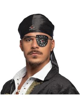 Conjunto Mestre Pirata (bandana e tapa-olho)