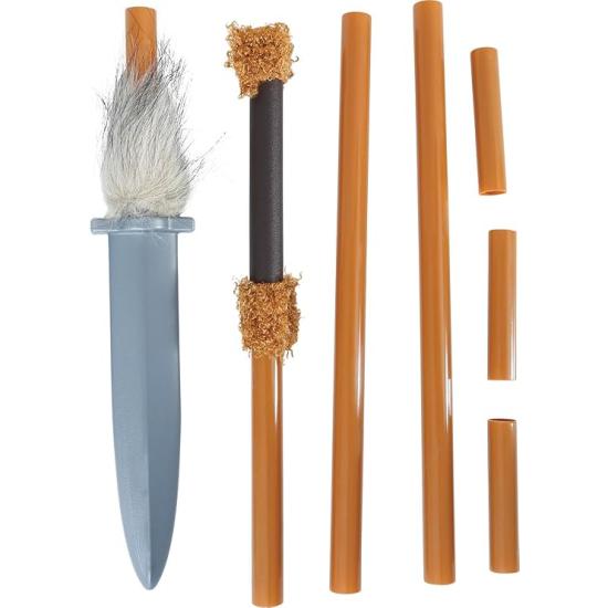 Lança indígena de brinquedo destacável (120 cm) – Acessório de fantasia Lança indígena de brinquedo destacável (120 cm) – Acessório de fantasia