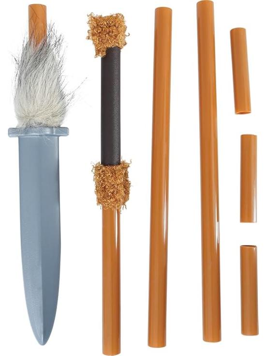 Lança indígena de brinquedo destacável (120 cm) – Acessório de fantasia