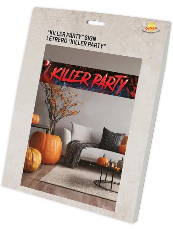 Banner de tecido (290x50 cm) - Decoração para festas de Halloween, Ano Novo e outras comemorações - Ideal para festas temáticas e à fantasia.