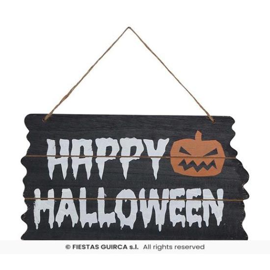Placa "Feliz Dia das Bruxas" 34x19 cm