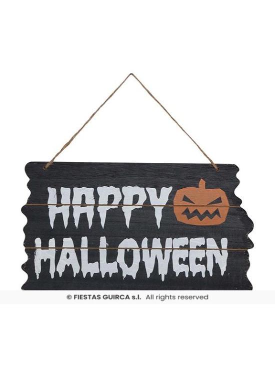 Placa "Feliz Dia das Bruxas" 34x19 cm