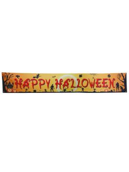 Placa em tecido de Feliz Halloween 290x 50 cm