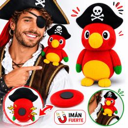 Papagaio magnético para ombro, ideal para fantasia de pirata.