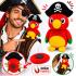 Papagaio magnético para ombro, ideal para fantasia de pirata.