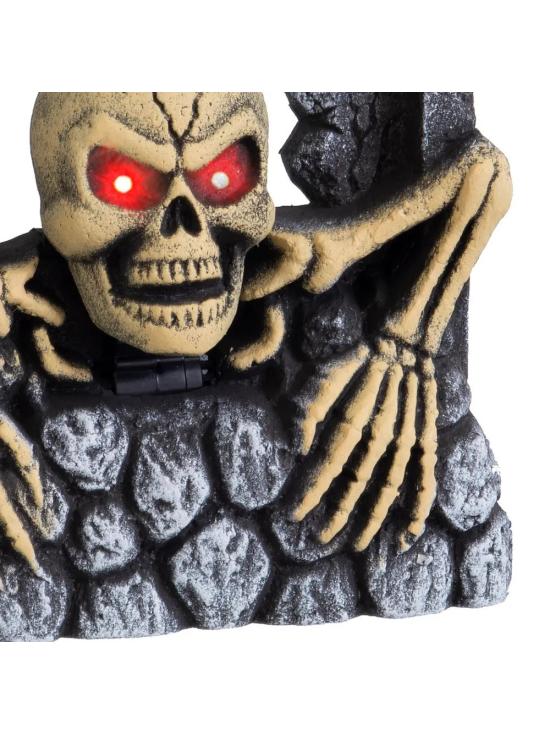 Lápide animada com luz, som e movimento para o Halloween – 55 cm