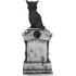 Lápide com Gato Luminoso e Sonoro (90x40 cm) - Decoração de Halloween para Festas e Comemorações - Ideal para Ambientes Aterrorizantes e Cenários Assustadores - Cinza e Preto