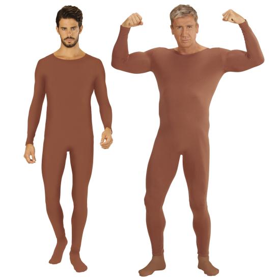 Collants castanhos de corpo inteiro para homem