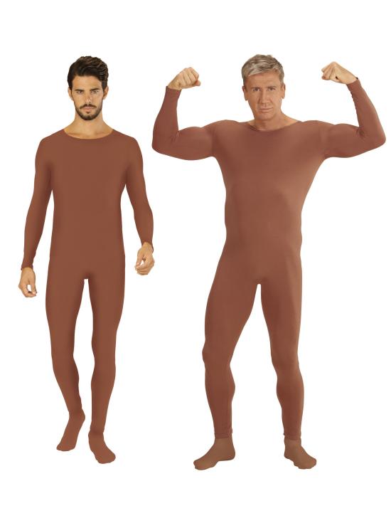 Collants castanhos de corpo inteiro para homem