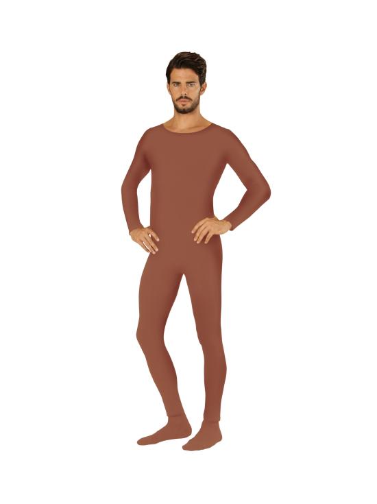 Collants castanhos de corpo inteiro para homem