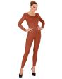 Body feminino marrom
