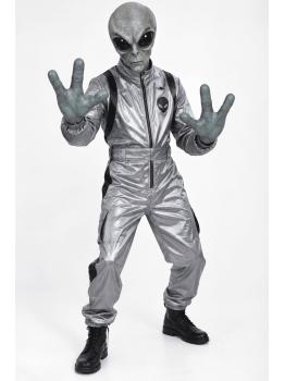 Mãos de látex assustadoras de alienígenas. Tamanho único para adultos.