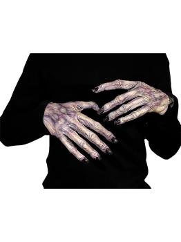 Mãos de látex zumbi para adultos,