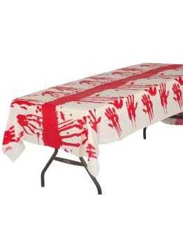 Toalha de mesa plástica sangrenta 135 x 270 cm