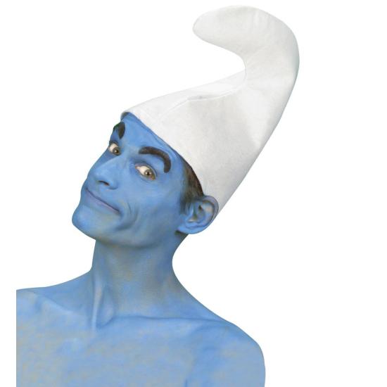 Tubo facial de maquiagem azul claro.