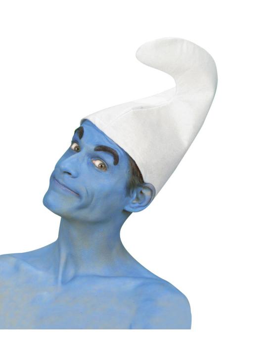 Tubo facial de maquiagem azul claro.