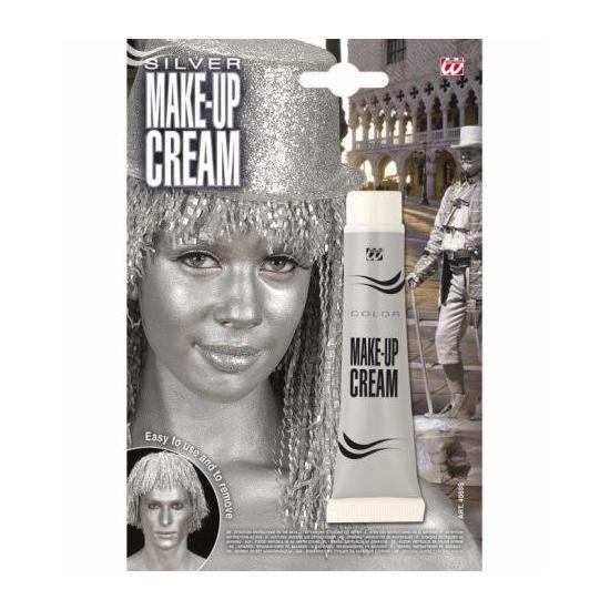 Maquiagem prateada para fantasias.