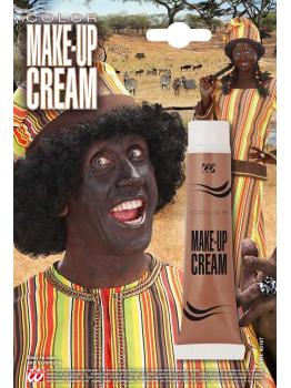 Maquiagem creme facial marrom