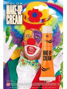 Maquiagem creme facial em laranja