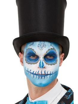 Dia dos Mortos Maquiagem Azul