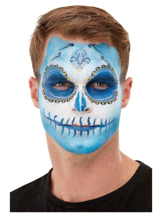 Dia dos Mortos Maquiagem Azul