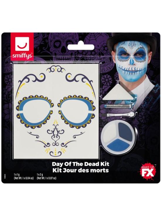 Dia dos Mortos Maquiagem Azul
