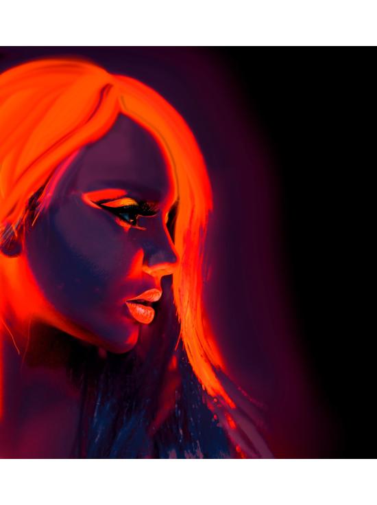 Maquiagem Laranja Fluorescente em Frasco de 30ml