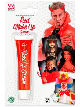 Tubo facial de maquiagem vermelha