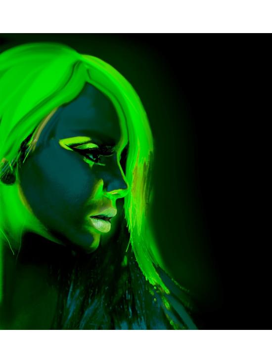 Maquiagem Verde Fluorescente em Frasco de 30ml