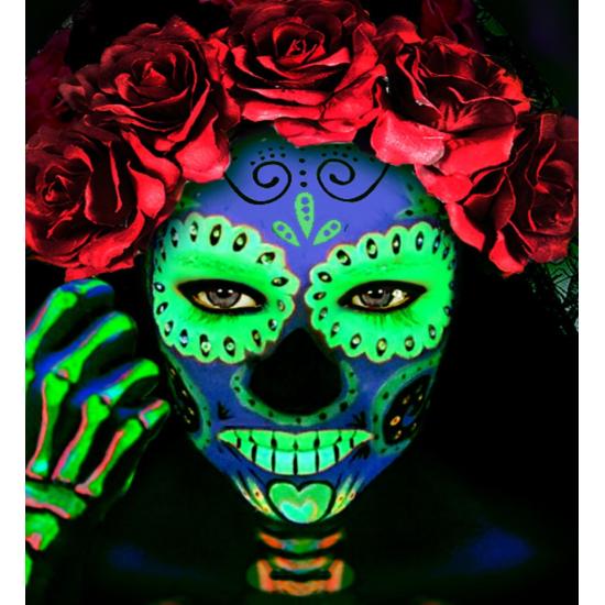 Maquiagem Verde Fluorescente em Frasco de 30ml Maquiagem Verde Fluorescente em Frasco de 30ml